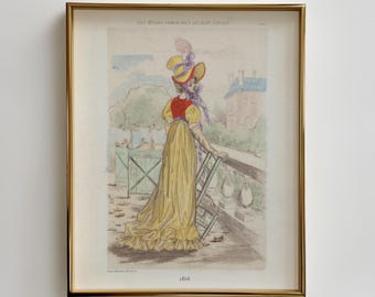 1816 Regency Fashion Print: Jane Austen Era Art (Digital Download)