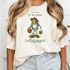 Sie haben etwas dagegen, wenn ich ein Lollygaggin-Shirt mache, Frosch-Shirt, Vintage Retro-Grafik-Lollygagging-Shirt, Cowboy-Frosch-Meme-Shirt, trendiges lustiges Geschenk