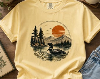 Loon Bird Graphic Shirt | Vintage Nature Tee