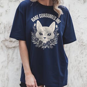 Rage Consumes Me T-shirt, Weirdcore Sweatshirt, Funny Hilarious Kitten Shirt, Retro Cat Meme Tee, Sarcastic Women Outfit, Mental Health Gift
