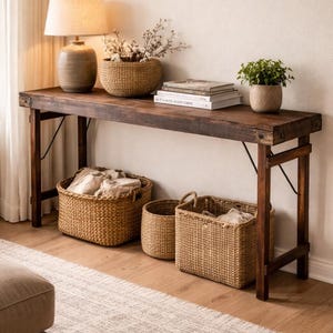 Mesa de apoio, 165 cm de largura, madeira reciclada – dobrável | Mesa dobrável vintage | Mesa de jardinagem sustentável | Balcão de cozinha e escritório doméstico, nº SN-6001