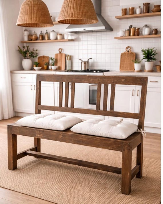 Kleine Altholz Bank LULU 90 cm mit Rückenlehne | Vintage Sitzbank Natur | Küchenbank Flurbank | Rustikale Altholzmöbel, Nr. TR-1815