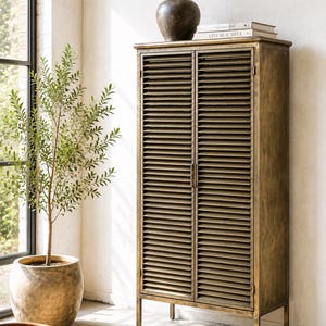 Vintage tall metal cabinet
