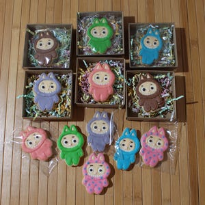 Labubu Character Cookies: Custom Birthday Party Favors