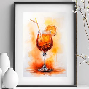 Aperol Spritz Poster, Keuken Wanddecoratie, Cocktailprint, Aperitief Woondecoratie, Keukenprint, Barposter, Cadeau voor Drinkliefhebbers
