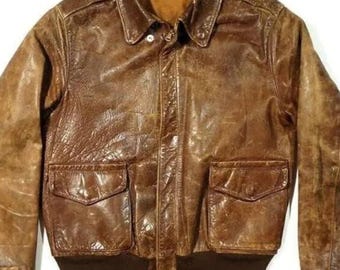 Vintage Gap Tan/yellow Genuine Leather Jacket - Etsy