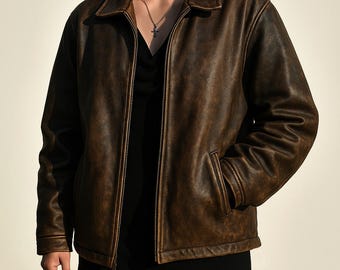 Berman’s leather jacket 本革 M 70〜80's 1980s Berman's Belted Leather Jacket – The Vintage Twin