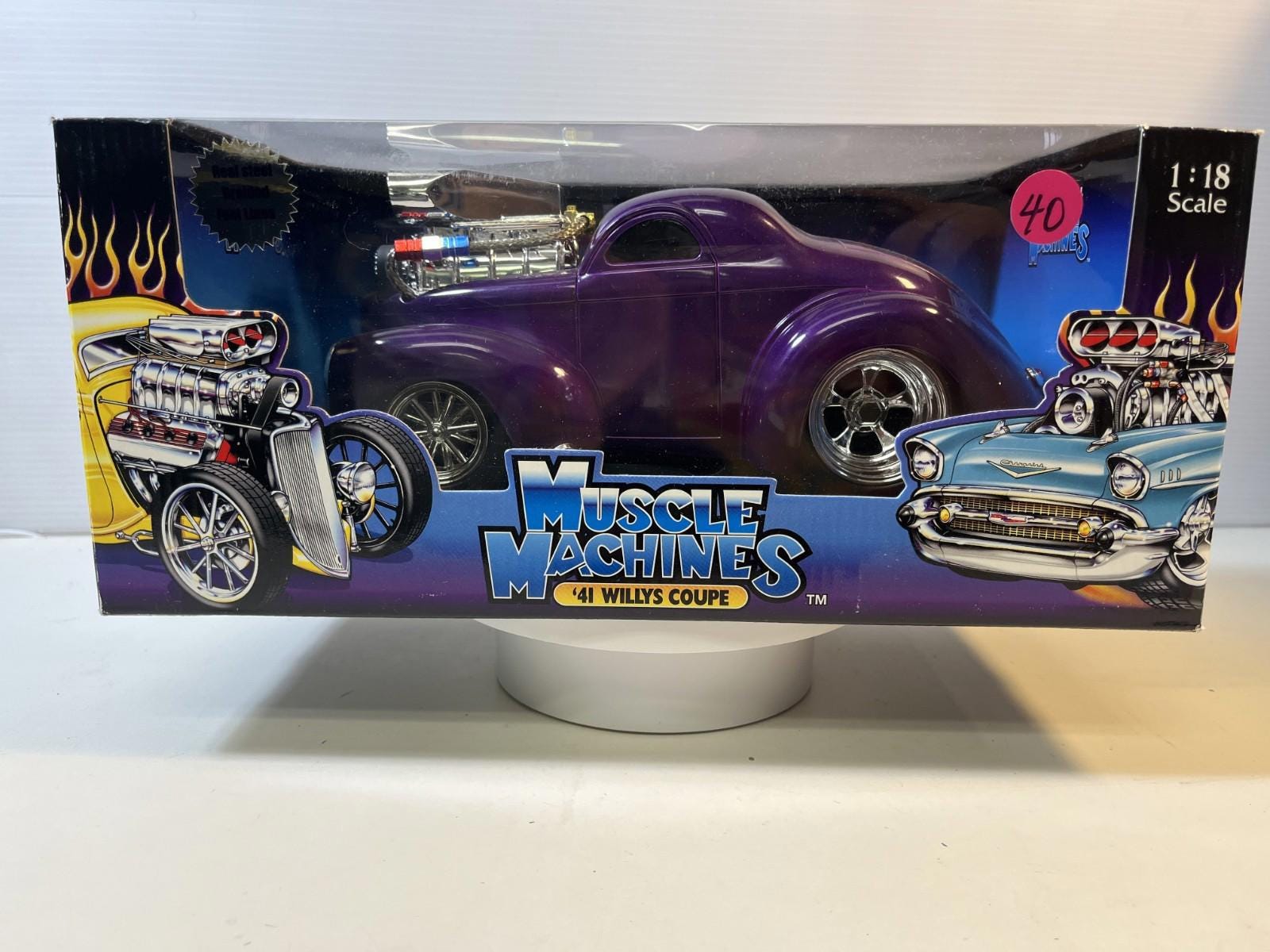 Muscle Machines 1/18 Scale - 1963 Plymouth Savoy - Noir - Modèle 71166 - Diecast