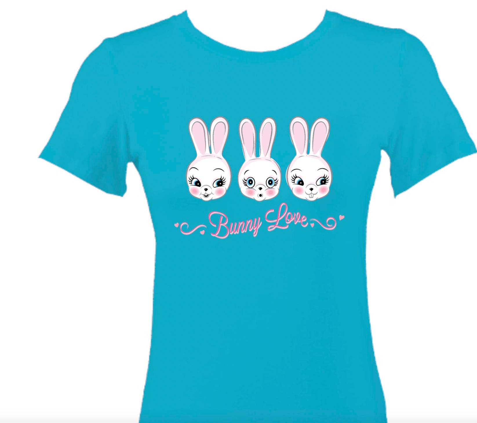 Unisex Kitschy Vintage Bunny Rabbit Love T-shirt Retro Fun