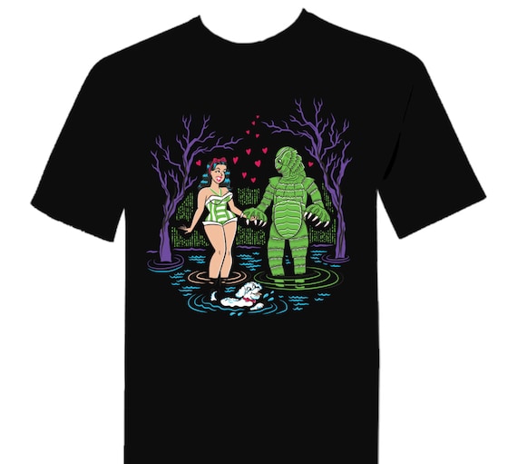 Vintage Inspired Creature From The Black Lagoon Retro Horror Sci-Fi T-shirt Vintage Halloween