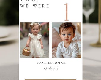 Wedding Table Numbers Template Photo Table Numbers Wedding When We Were Table Numbers Cards Wedding Reception Photo Table Numbers Template