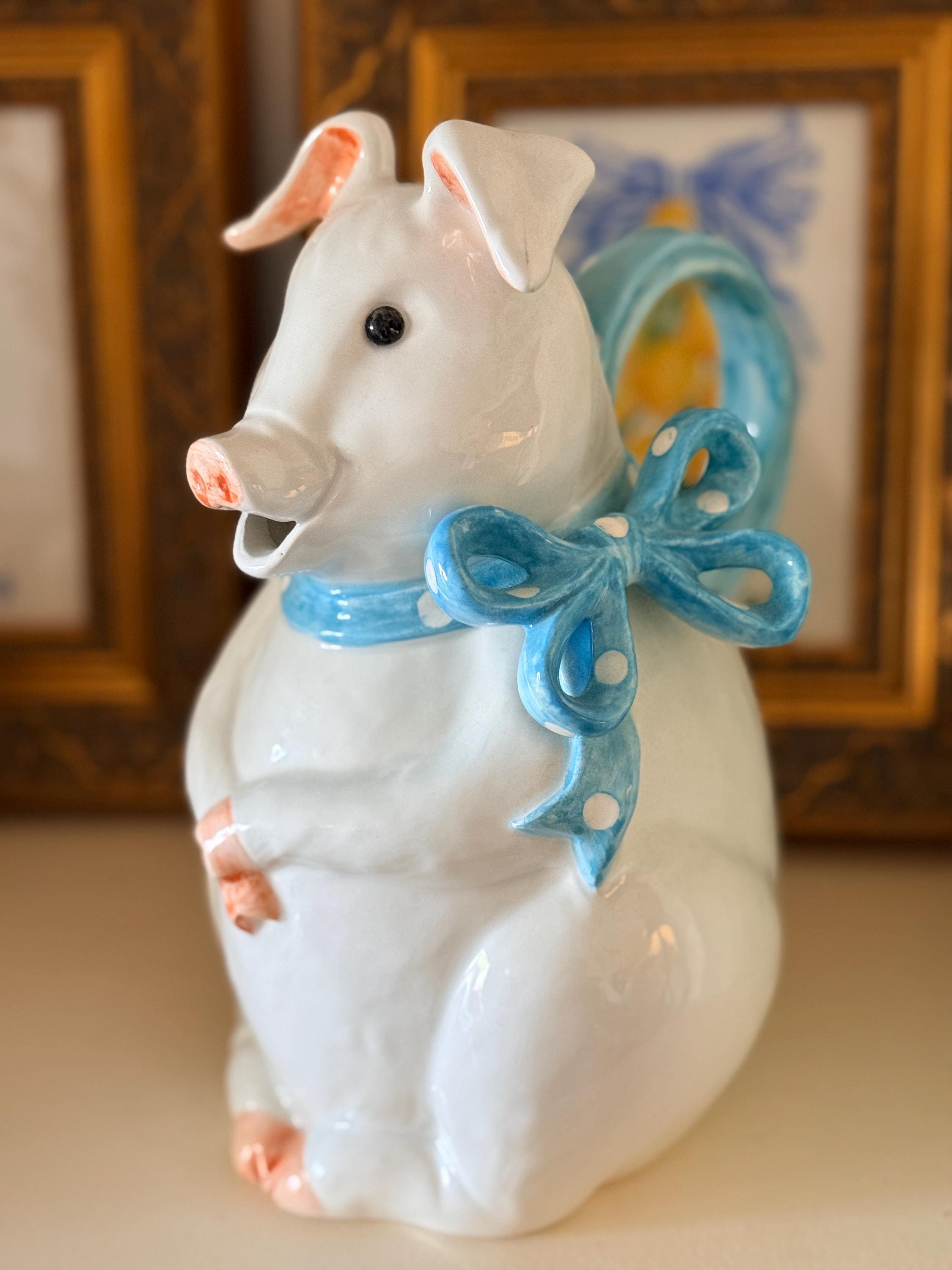 Ceramic Pig Vintage - Etsy