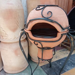 Traditional Moroccan Clay Oven with Tagine Handmade Pottery Art image 6