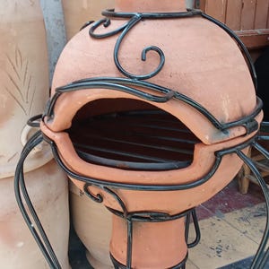 Traditional Moroccan Clay Oven with Tagine Handmade Pottery Art image 4
