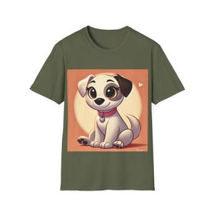Molly the Adorable Bulldog Cartoon, Character Unisex Softstyle T-Shirt