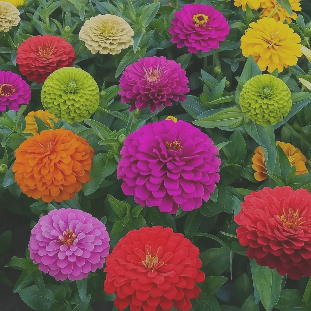 1000+ Crazy Blend Zinnia Seeds – Mixed Color Zinnia Elegans Flowers - Etsy