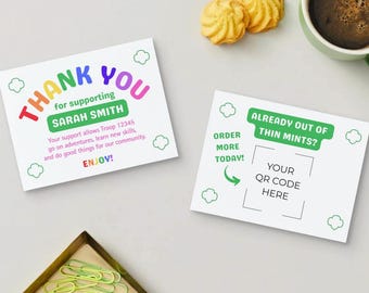 Girl Scout Cookie Selling Thank You Card Template
