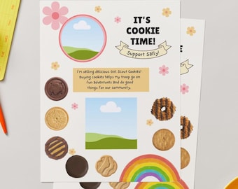Daisy Girl Scout Cookie Selling Flyer - Flowers