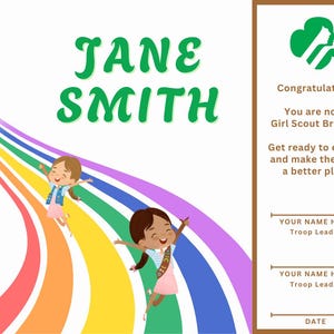 Daisy to Brownie Bridging Certificate