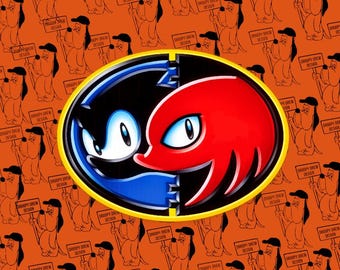 Sonic and Knuckles Sticker