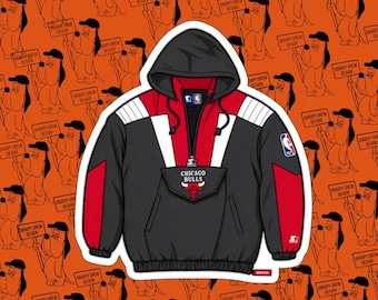 90's Chicago Bulls Starter Jacket Sticker