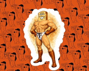 Powdered Toast Man Sticker (Ren and Stimpy)