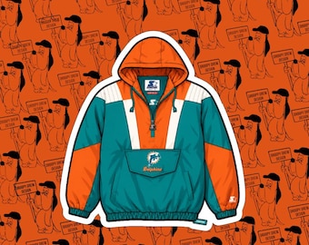 90's Miami Dolphins Starter Jacket Sticker