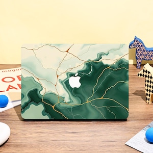 Green Marble MacBook Case, New MacBook For Macbook Air15/13 Pro 13/14/15/16 2020 2021 M2 2022 2023 MacBook Laptop Case, MacBook Air Case