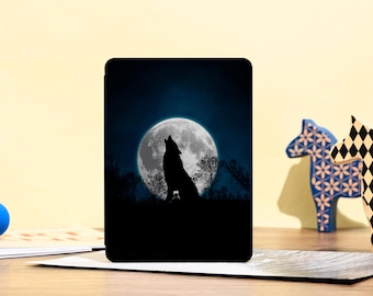 Wolf Under The Starry Sky 2024 Kindle Case For Kindle/Paperwhite 10th 11th 12th 6" 6.8" Colorsoft Case, Personalized Kindle Case Book Cover