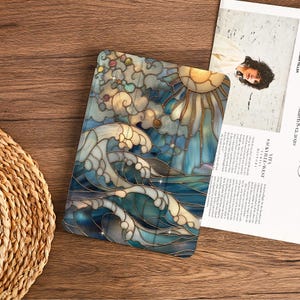 Stained Glass Sun Wave iPad Case for iPad Air 4/5 iPad 10 10.9" iPad A16 Pro 13'' 12.9" 11" 10.9" 10.2" 9.7'' 8.3 in iPad 2025 2024 Pro Case
