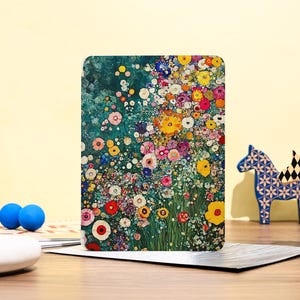 Colorful Flowers iPad Case with Pencil Holder Cover for iPad 11/10/9 A16 2025 M3 Air 7/6/5th 11&quot; 10.9&quot; 13&quot; 2024 Pro 12.9 Inch M4 M2 Cover