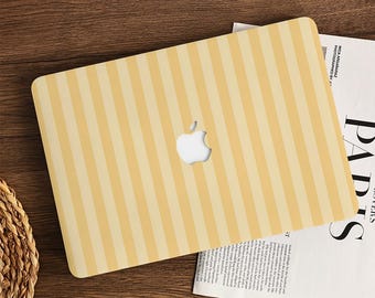 Yellow Vertical Stripe Macbook Case for Macbook Air 15/13/11  Laptop Cover Mac Pro 16/14 Inch 2022 2024 2025 New Art Hard Protective Case