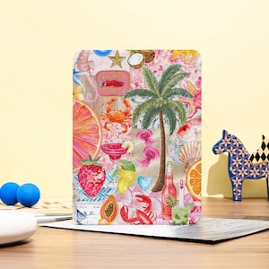 Pink Summer Collage iPad Case iPad Air 11&quot; 13&quot; 2025 iPad A16 iPad Pro 11&quot; 13&quot; 2024 iPad Air 6 iPad 10 mini 7/6 Case iPad 11/10/9/8 Gen Case