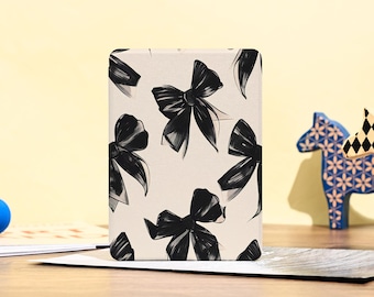 Black Bow Kindle 2019/2022/2024, Kobo/Kindle Paperwhite Case, Kindle Paperwhite 1/2/3, Kindle Case 7&quot; Colorsoft 2024 Case, Clear Back Cover