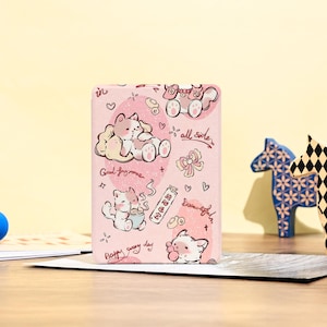 Pink Cute Cat Kindle Case Personalized 2024 All New Kindle 11th Cover, Kindle Paperwhite 6 7&#39;&#39; Case, Kindle 10th Case, Gift for Book Lovers