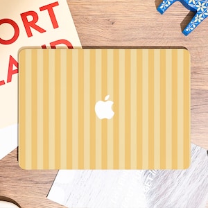 Yellow Vertical Stripe Macbook Case for Macbook Air 15/13/11  Laptop Cover Mac Pro 16/14 Inch 2022 2024 2025 New Art Hard Protective Case