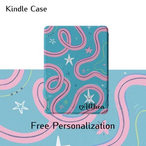 Cute Artistic Kindle Paperwhite Case with Hand Strap for Kindle 6"6.8"7", Paperwhite Cover for 12/11/10th Gen Kindle 2022 2024 Case Cover