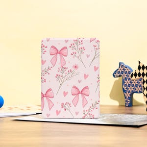 Pink Bow Flower Customized Kindle Case, Personalized Gift, Kindle Colorsoft Kindle 8 11 12th Kindle PaperWhite 7/9/10/11th Case