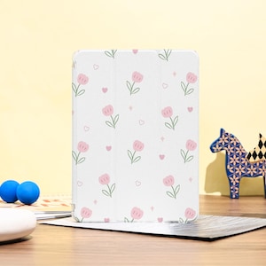 Lovely Rose Flower iPad Case, iPad Pro 11&quot; 13&quot;Case 2024, iPad Air 11&quot; 13&quot;, Air 5, 4, 3, 2, 1, iPad 2022/2021, iPad mini 7,6,5,4 iPad Cover