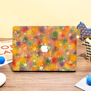 Colored stars MacBook Case, New MacBook For Macbook Air15/13 Pro 13/14/15/16 2020 2021 M2 2022 2023 MacBook Laptop Case,MacBook Air Case