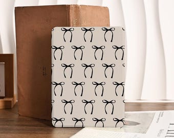 Bows Minimalism Kindle Case With Strap, Custom Kindle Case Paperwhite 12th Gen, Kindle Cases Clear Back Cover