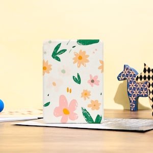 Cute Colorful Daisies Kobo/Kindle Paperwhite Case, Paperwhite 12th 7&quot; 11th 6.8&quot;, Kindle 2024 Colorsoft, Kobo Cover, Paperwhite  Clear Back