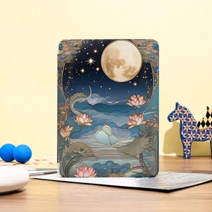 Artistic Colorful Glass iPad Case with Apple Pencil Holder for iPad 11 10 9 8 7 10.9&quot; iPad Air7 6 5 4 iPad Pro 11&quot; M4 M2 Mini 6 7 iPad Cover