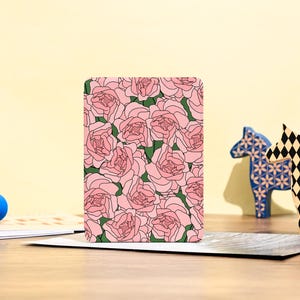 Lovely Pink Roses Kindle Paperwhite Case, Kindle Case With Hand Strap, Paperwhite Case 10th, Paperwhite 2022 Case, Gift for Book Lover