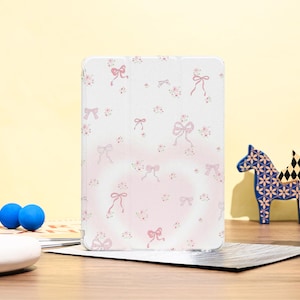 Love Bow Flowers iPad Case, iPad Pro 11&quot; 13&quot;Case 2024, iPad Air 11&quot; 13&quot;, Air 5, 4, 3, 2, 1, iPad 2022/2021, iPad mini 7,6,5,4 iPad Cover