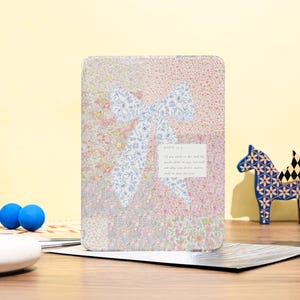 Pink Floral Bow Collage iPad Case with Pen Holder for 2025 iPad A16 iPad Air 11&quot; 13&quot; iPad Pro 11&quot; 13&quot; 2024 iPad Air 5 iPad 10 mini 7/6 Cover