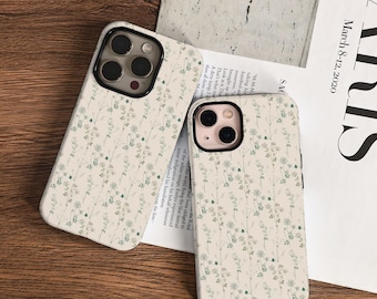 Plain Floral iPhone Case For iPhone 17 16 16e 15 14 13 12 11 Pro Max Mini Plus, iPhone Air X XS XR SE, iPhone Protective Case