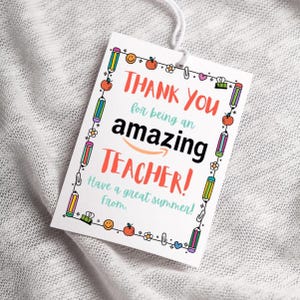 Carte-cadeau Amazon Carte enseignant | Étiquette-cadeau et carte vierge imprimable Merci d'avoir été un professeur extraordinaire