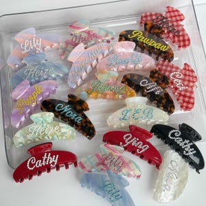 Custom Name Hair Claw Clip: Personalized Rhinestone Hair Accessory