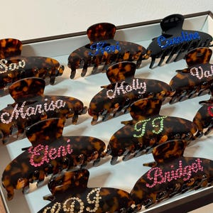 Custom Rhinestone Name Hair Claw Clips,Personalized Hair Decoration,Custom Name Hair Accessory,Anniversary Gift,Wedding,Bridesmaid Gift